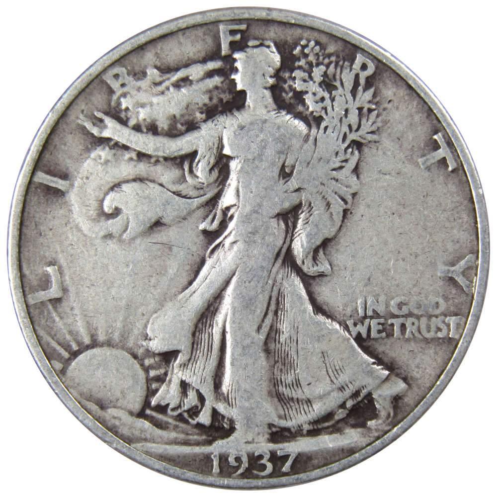 1935 D Liberty Walking Half Dollar AG About Good 90% Silver 50c US