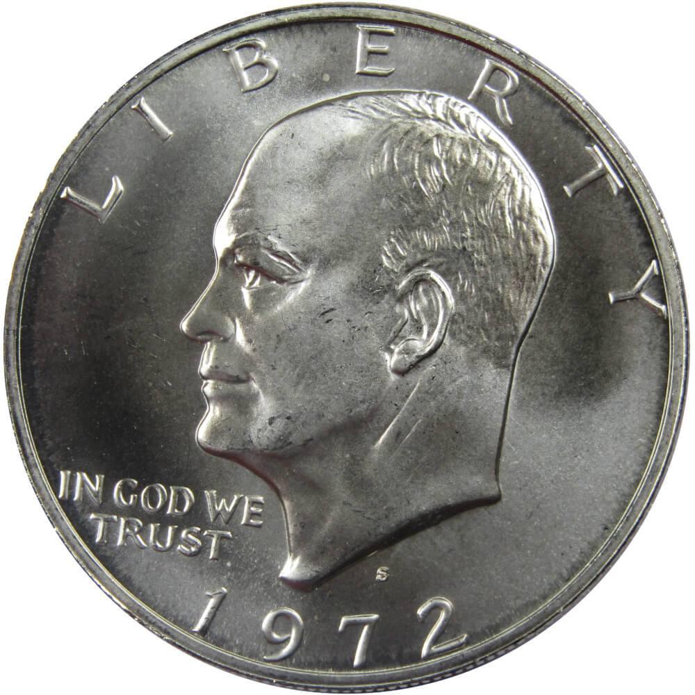 1972 D Eisenhower Dollar BU Uncirculated Mint State Clad IKE $1 US Coi