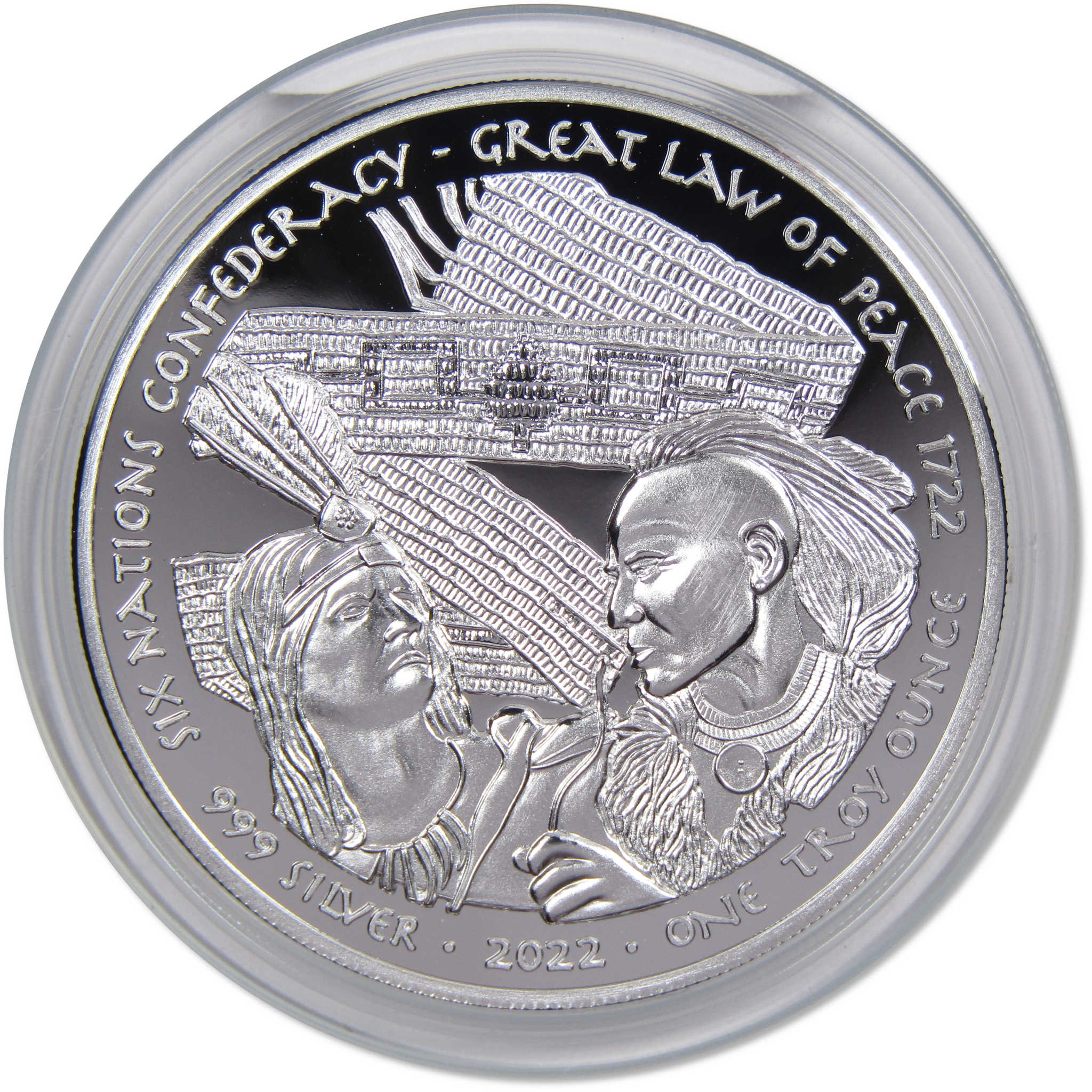 2022 Native American Oglala Lakota Sioux Totem Pole 1 oz .999 Silver