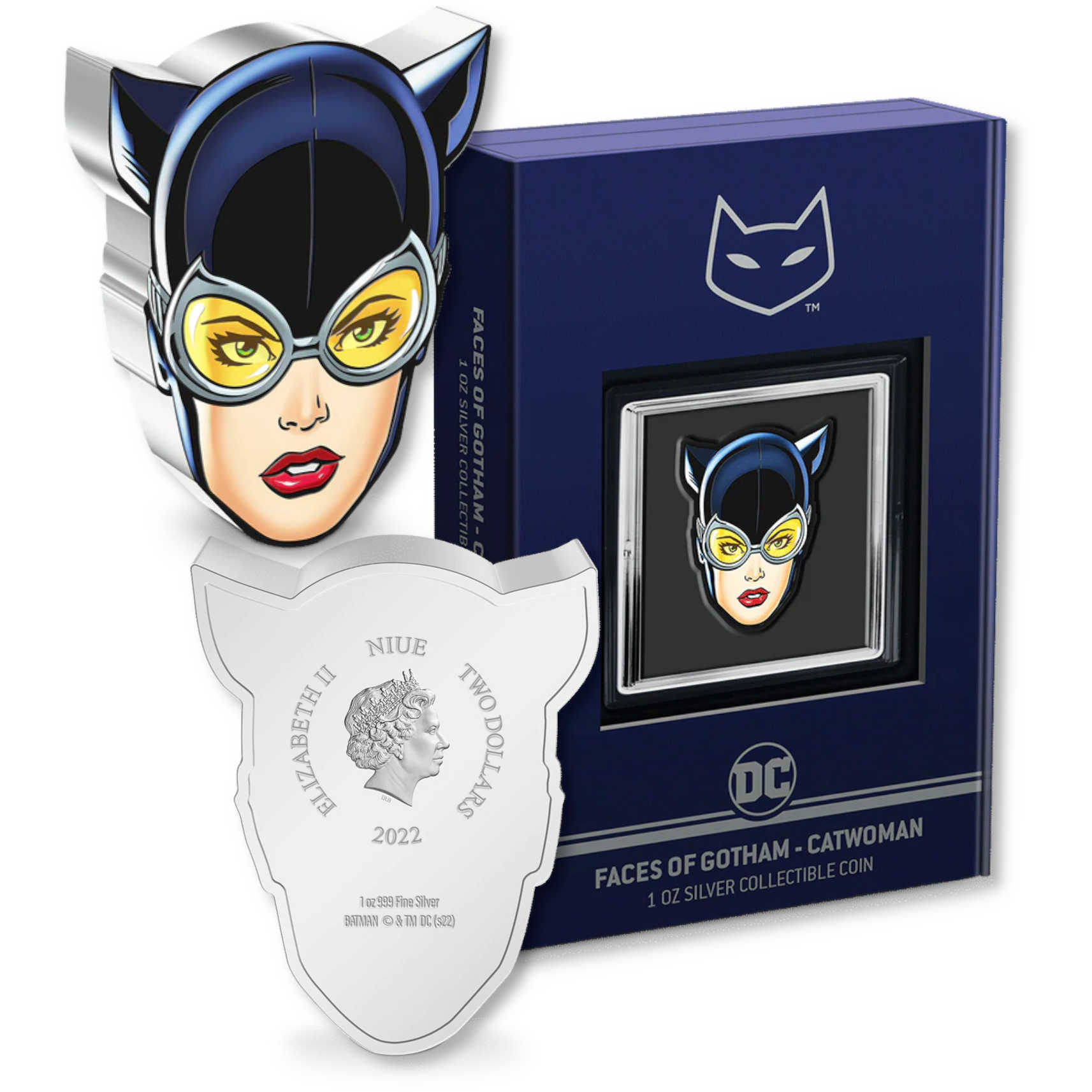 DC Comics BATMAN MEGA Chibi 2 oz Silver Proof 2022 Niue COA SKU:OPC82