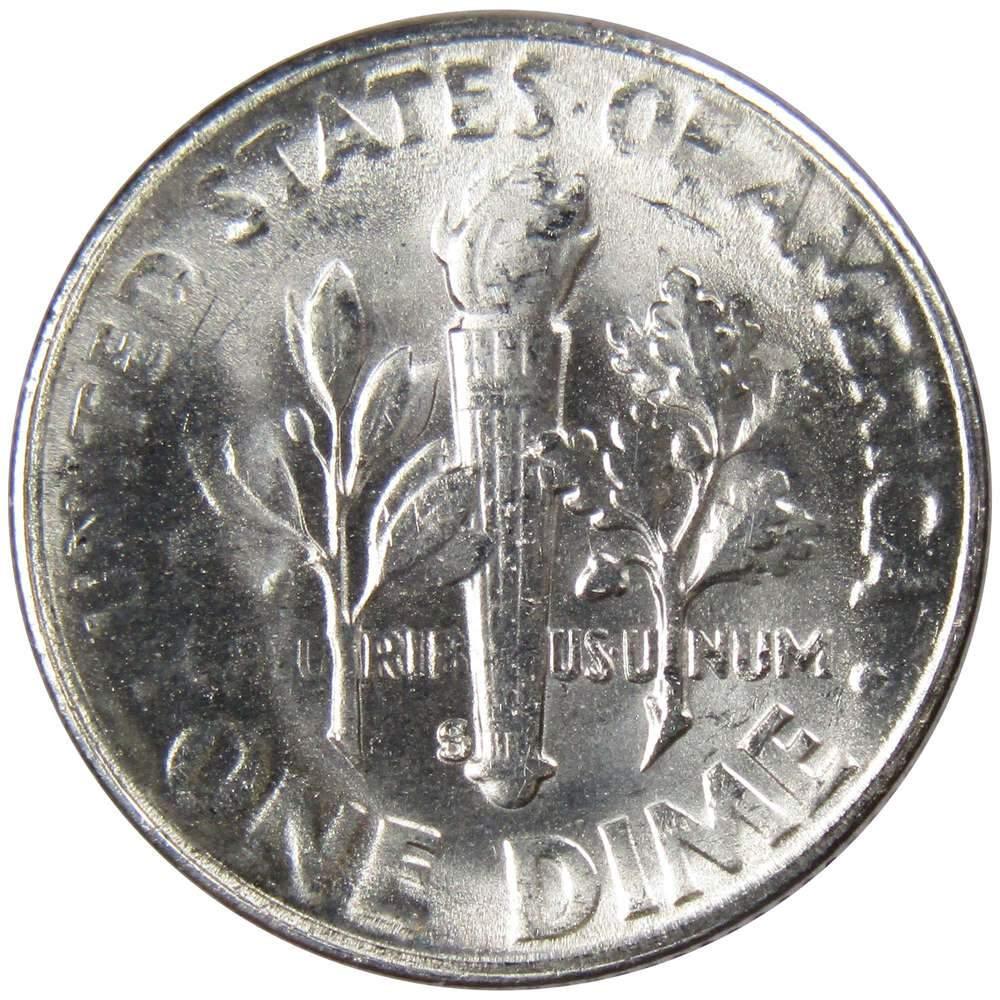 1956 Roosevelt Dime BU Uncirculated Mint State 90% Silver 10c US Coin