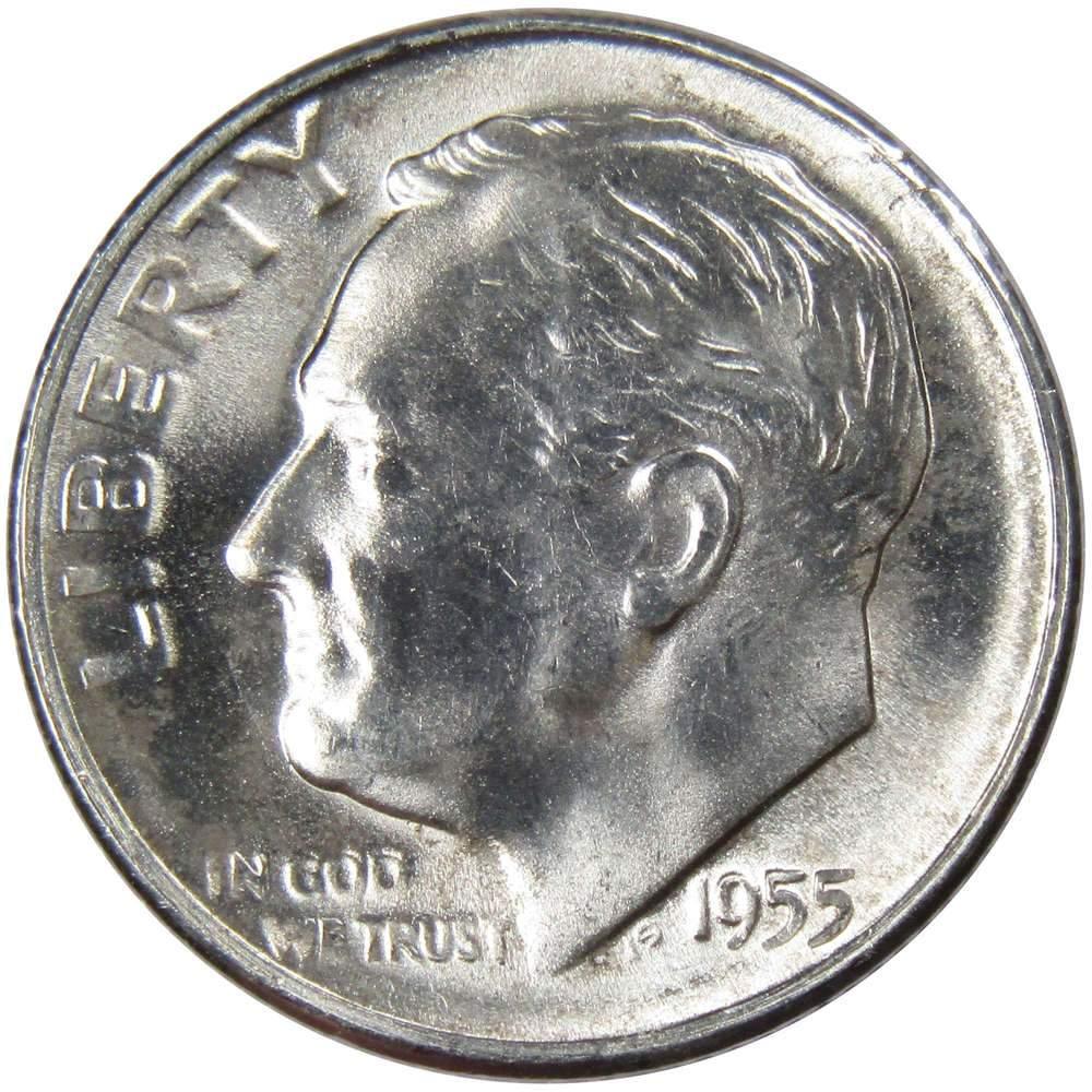 1956 Roosevelt Dime BU Uncirculated Mint State 90% Silver 10c US Coin