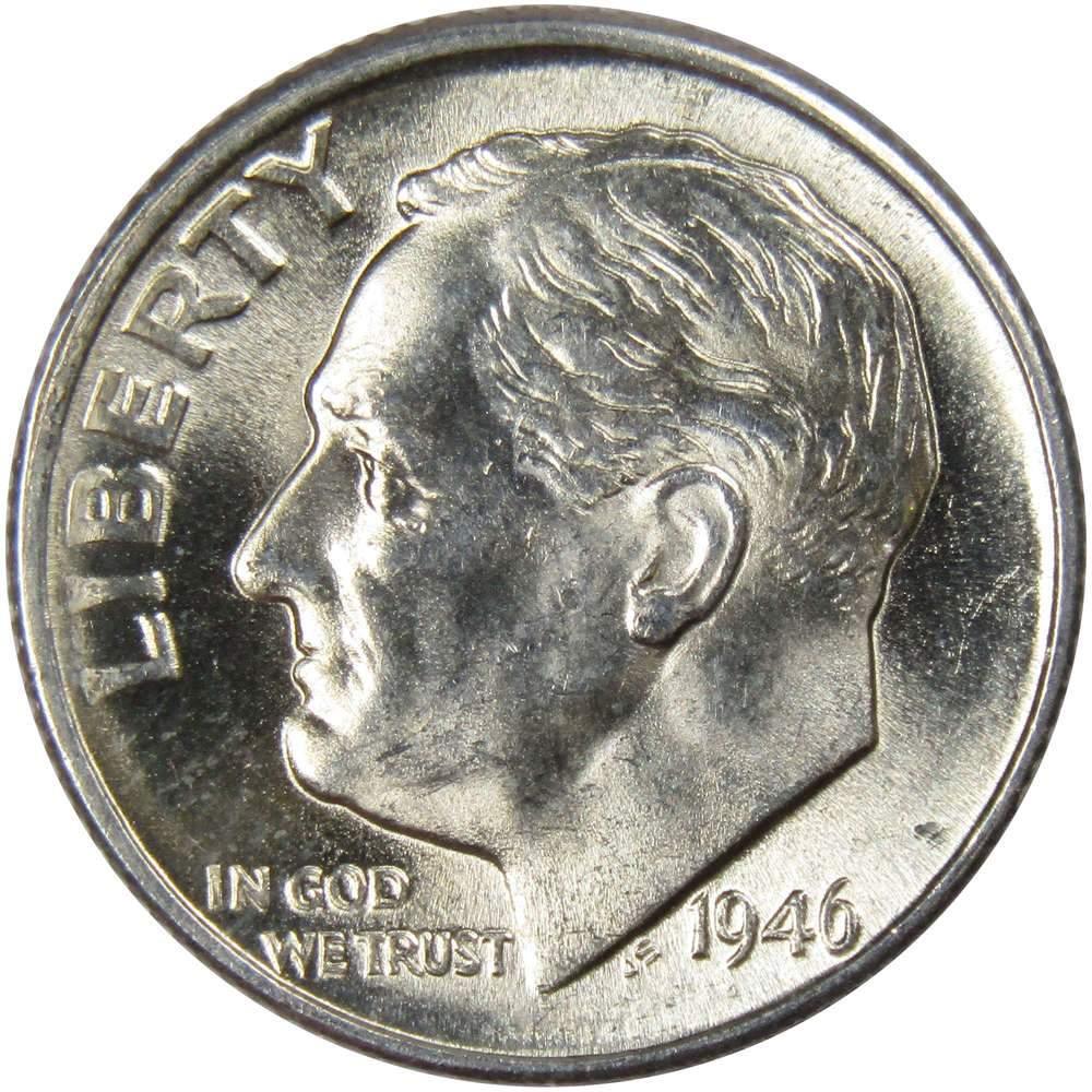 1958 Roosevelt Dime BU Uncirculated Mint State 90% Silver 10c US Coin