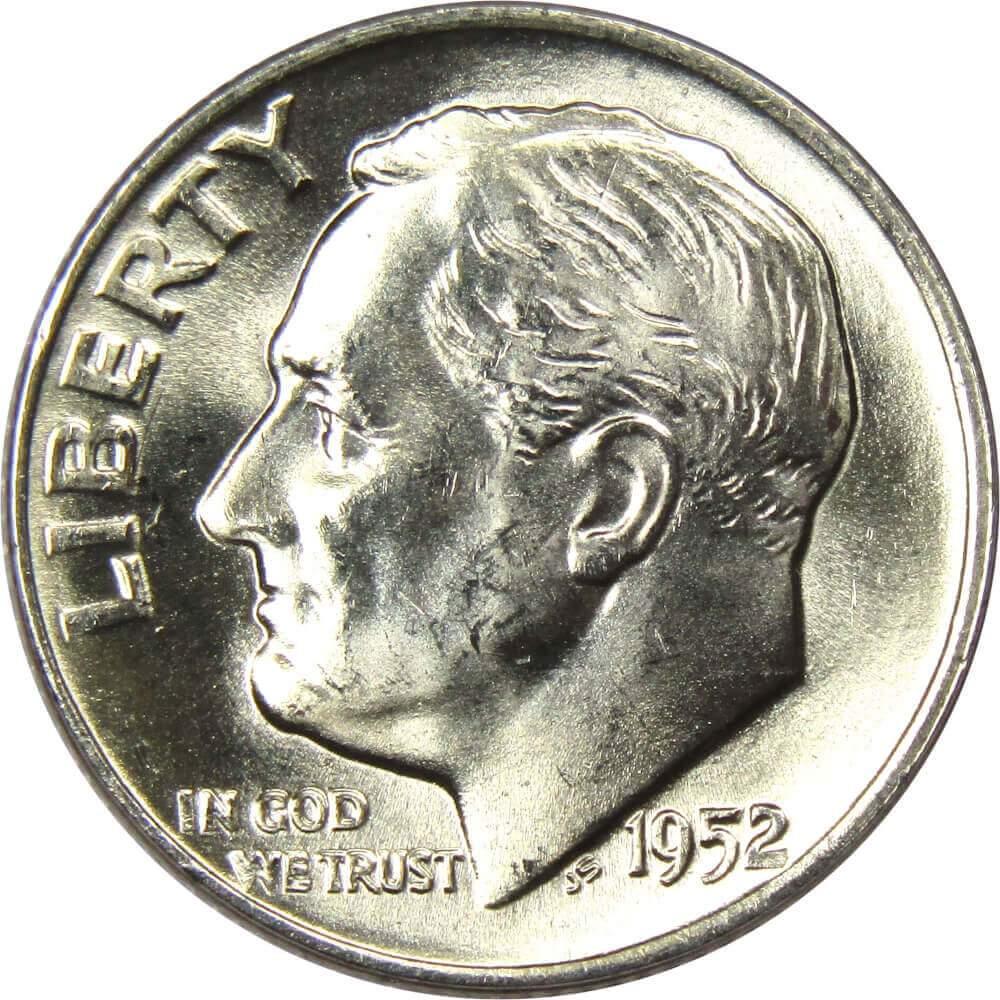 1956 Roosevelt Dime BU Uncirculated Mint State 90% Silver 10c US Coin