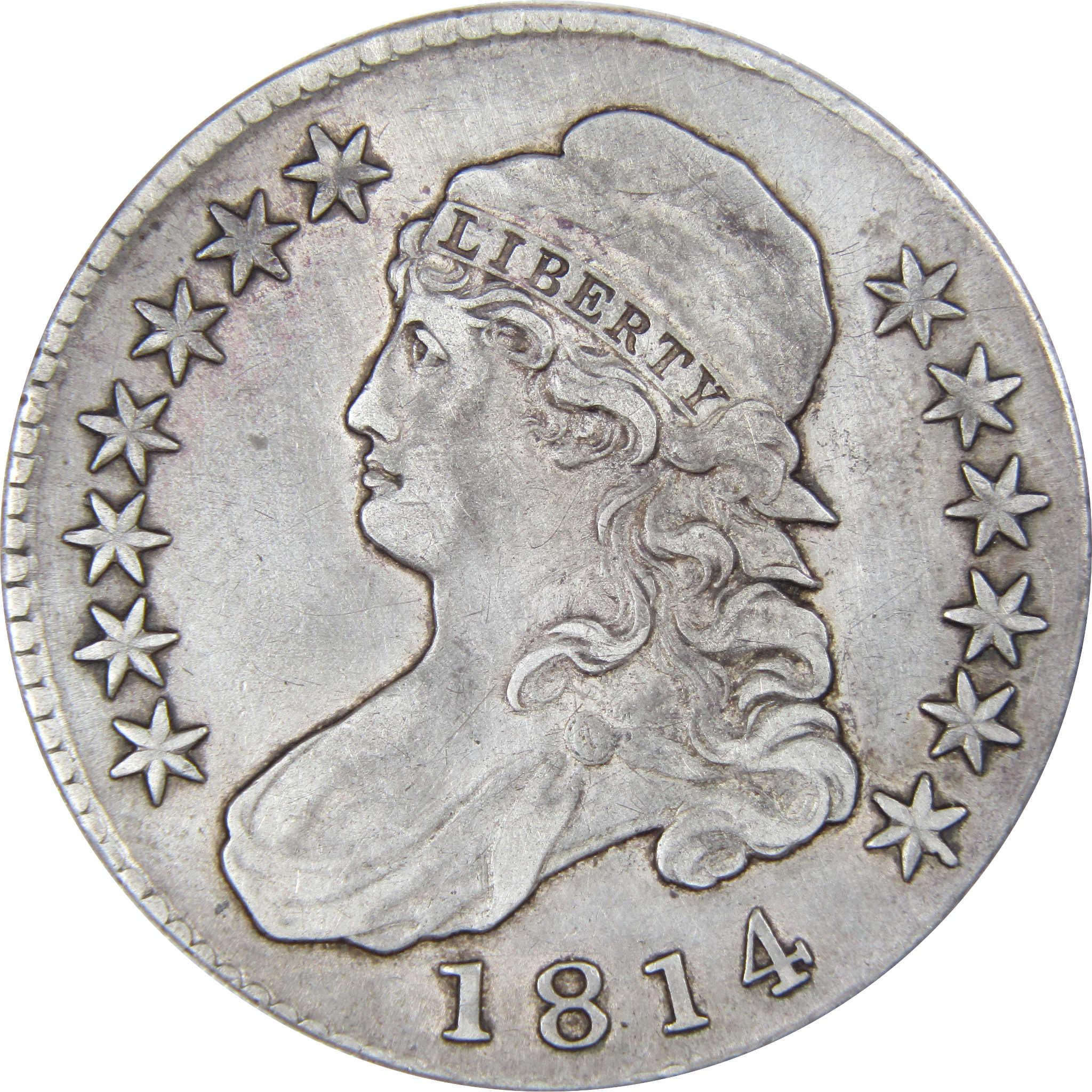 1818/7 Small 8 Capped Bust Half Dollar XF Extremely Fine SKU:IPC9825