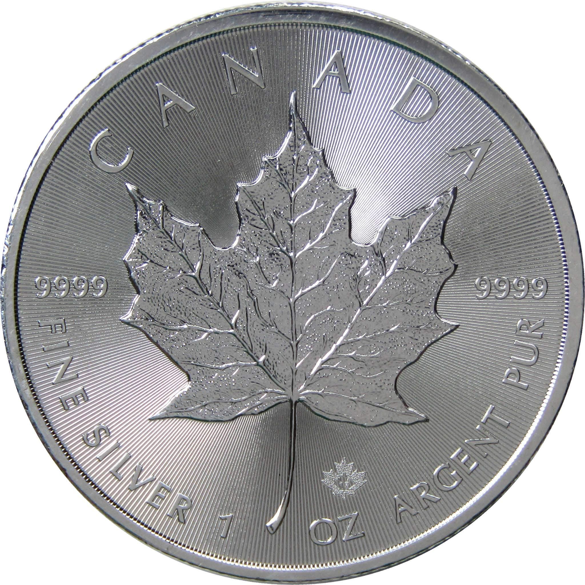 2019 Canadian Maple Leaf BU 1 oz .9999 Silver $5 Coin