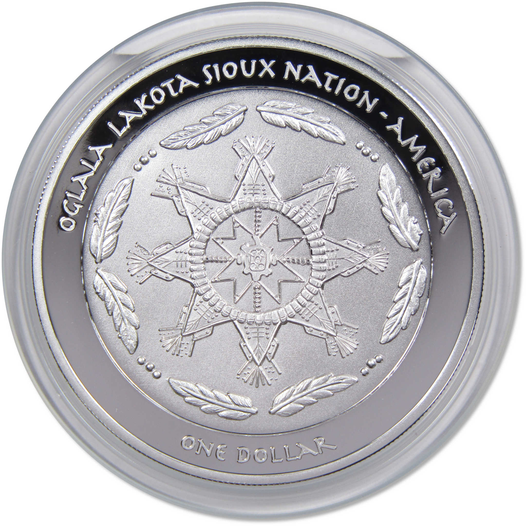 2022 Native American Oglala Lakota Sioux Totem Pole 1 oz .999 Silver