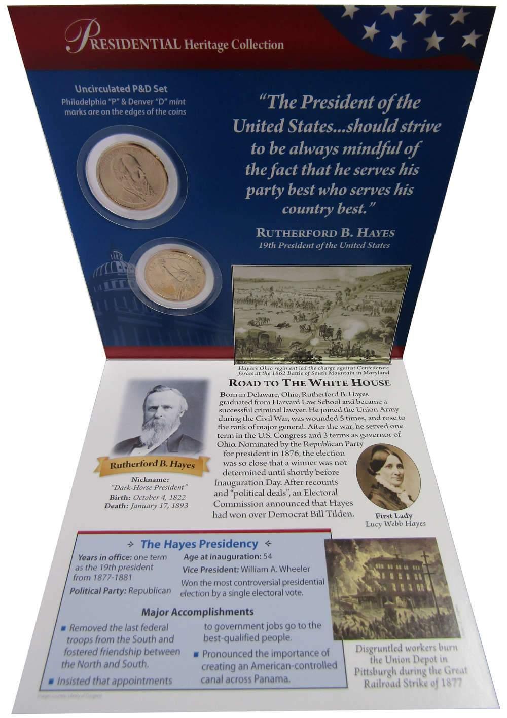 2011 P&D Ulysses S Grant Presidential Dollar 2 Coin Set BU