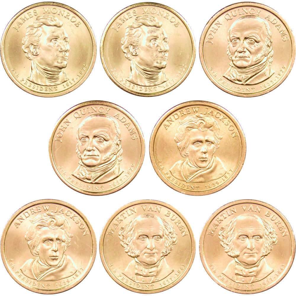 2008 D Presidential Dollar 4 Coin Set BU Uncirculated Mint State