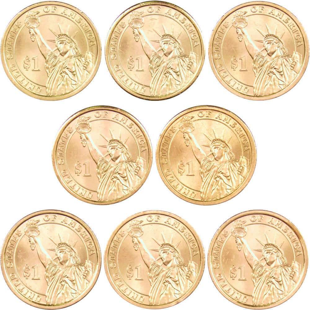 2014 P&D Presidential Dollar 8 Coin Set BU Uncirculated Mint State $1