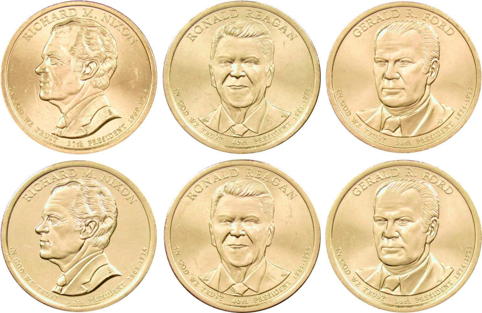 2014 P&D Presidential Dollar 8 Coin Set BU Uncirculated Mint State $1