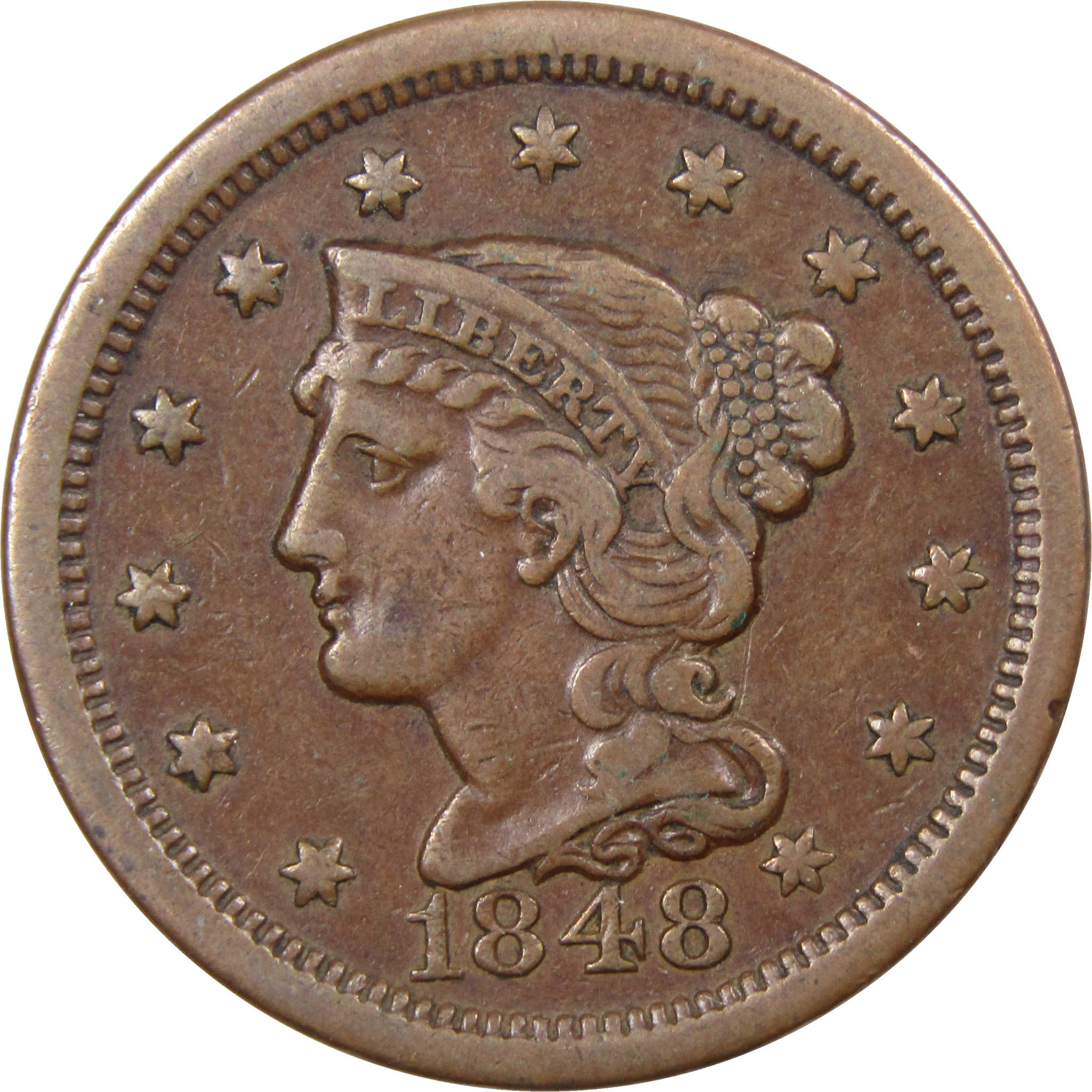 1851 Braided Hair Half Cent Copy - Non-currency Coins - AliExpress