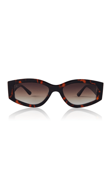 brea square sunglasses  tortoise & brown gradient polarized
