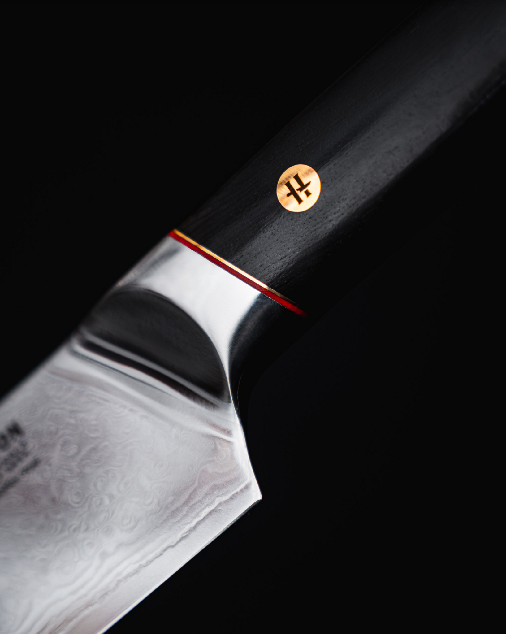 steel and meteorite chef's knife