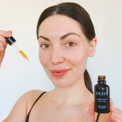 angie from imaya beauty holding serum