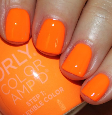 orange prom nail color