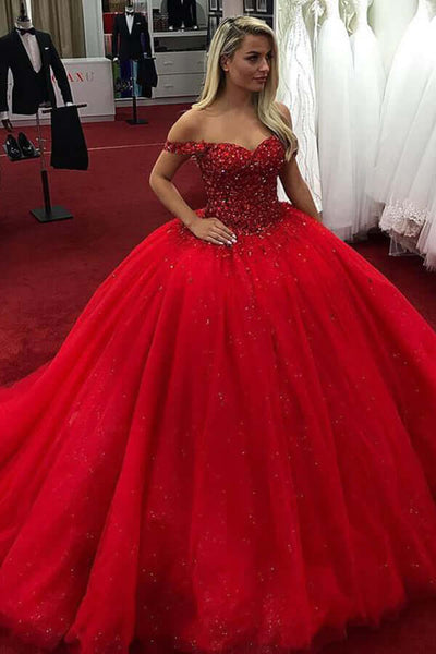 Ball Gown Red Wedding Dresses 2023