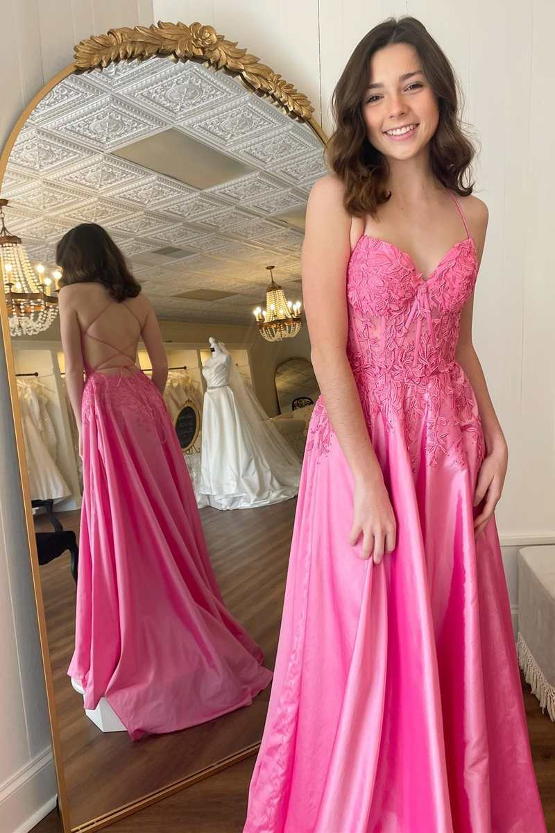Vestidos formales rosa intenso 2024