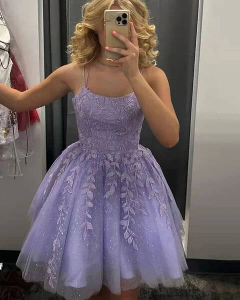 2024 Violet Purple Homecoming Dresses Lilac