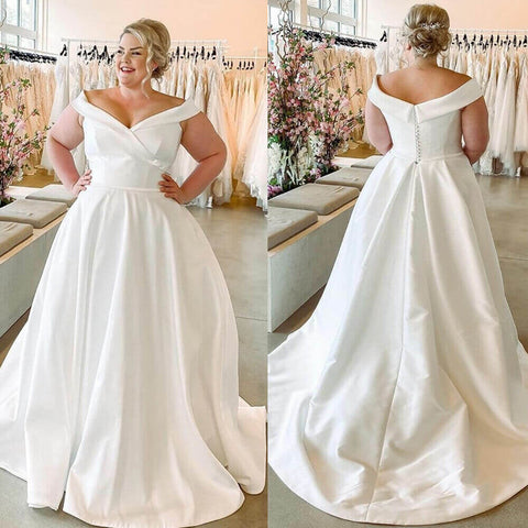 Cheap A Line Plus Size Wedding Dresses