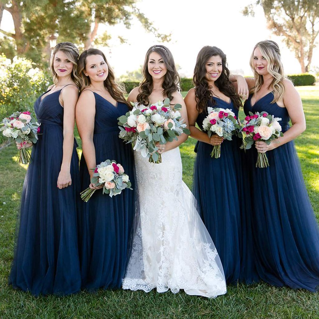 Cheap Navy Blue Bridesmaid Dresses