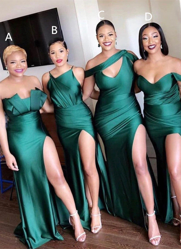 emerald green mismatched Bridesmaid Dresses