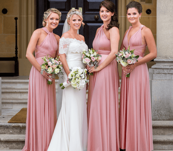 Vestidos de dama de honor infinitos de Dusty Rose