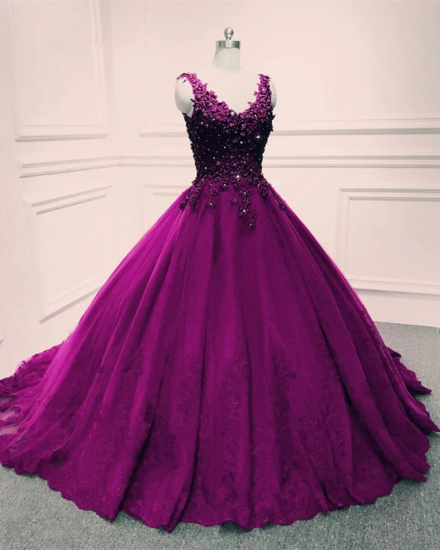 Vestidos de quinceañera morados