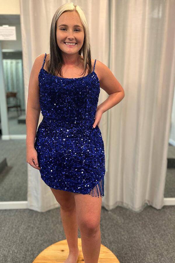 Short Plus Size Prom Dresses Sequins