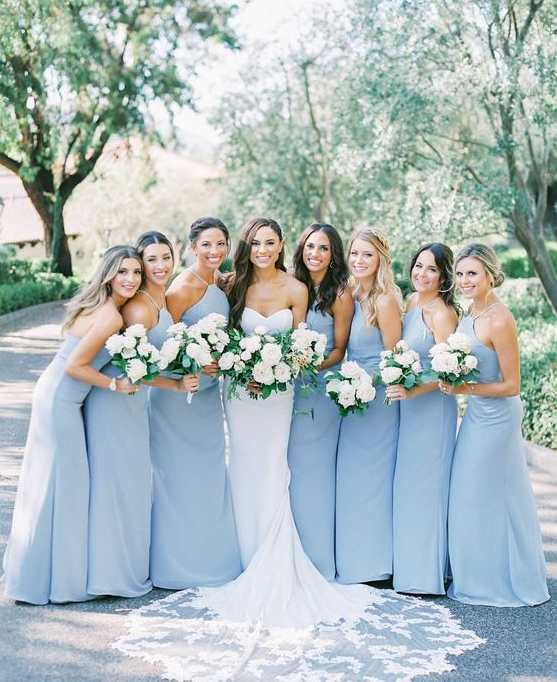 Dusty Blue Bridesmaid Dresses under 100