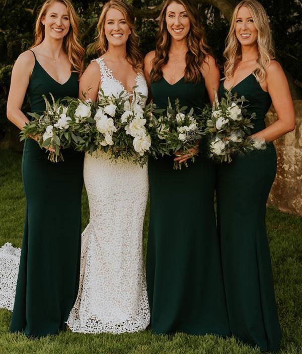 Chiffon Emerald Green Bridesmaid Dresses