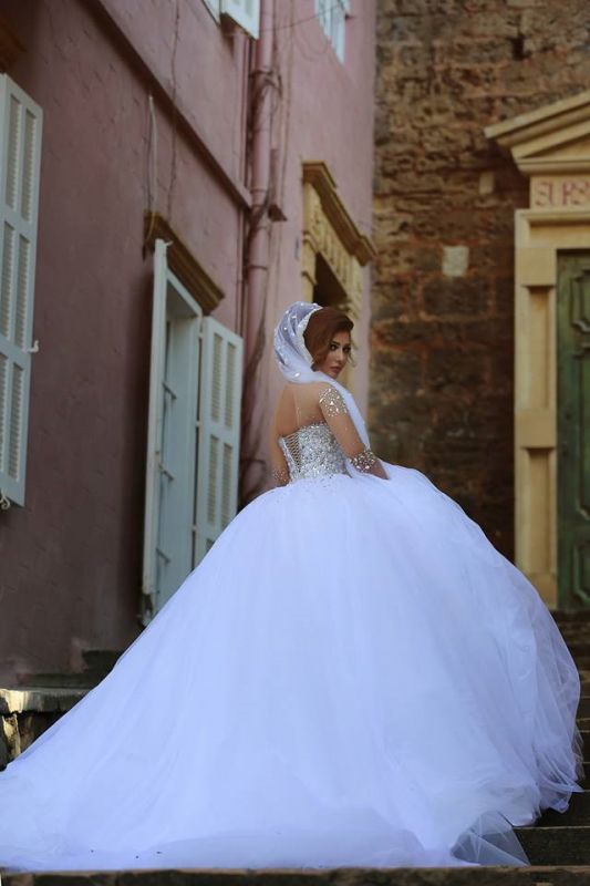 Ball Gown Vintage Wedding Dress with Sleeves