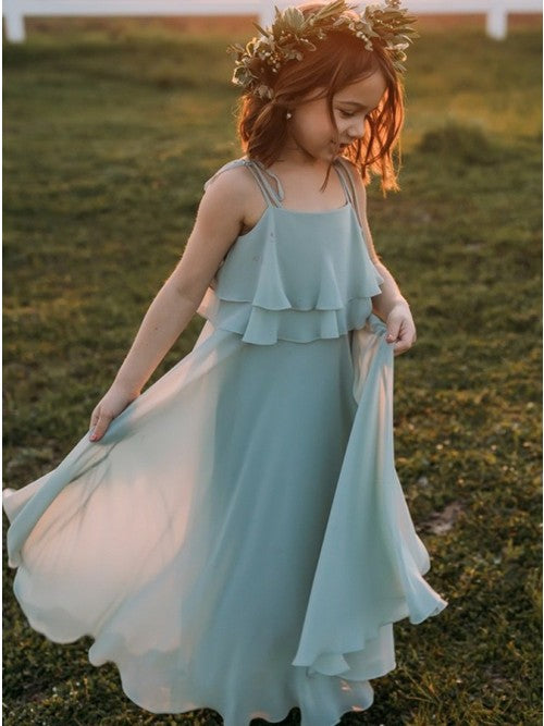 Boho Chiffon Flower Girl Dresses 