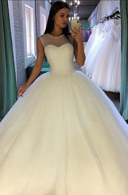 Sequins Ball Gown Wedding Dresses