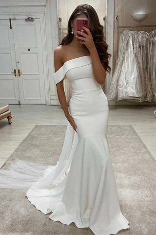 UK Long Ivory Wedding Dress