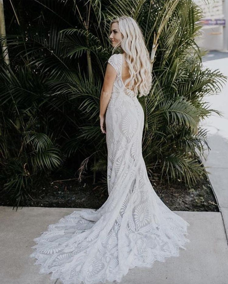 Vestidos de novia bohemios de sirena