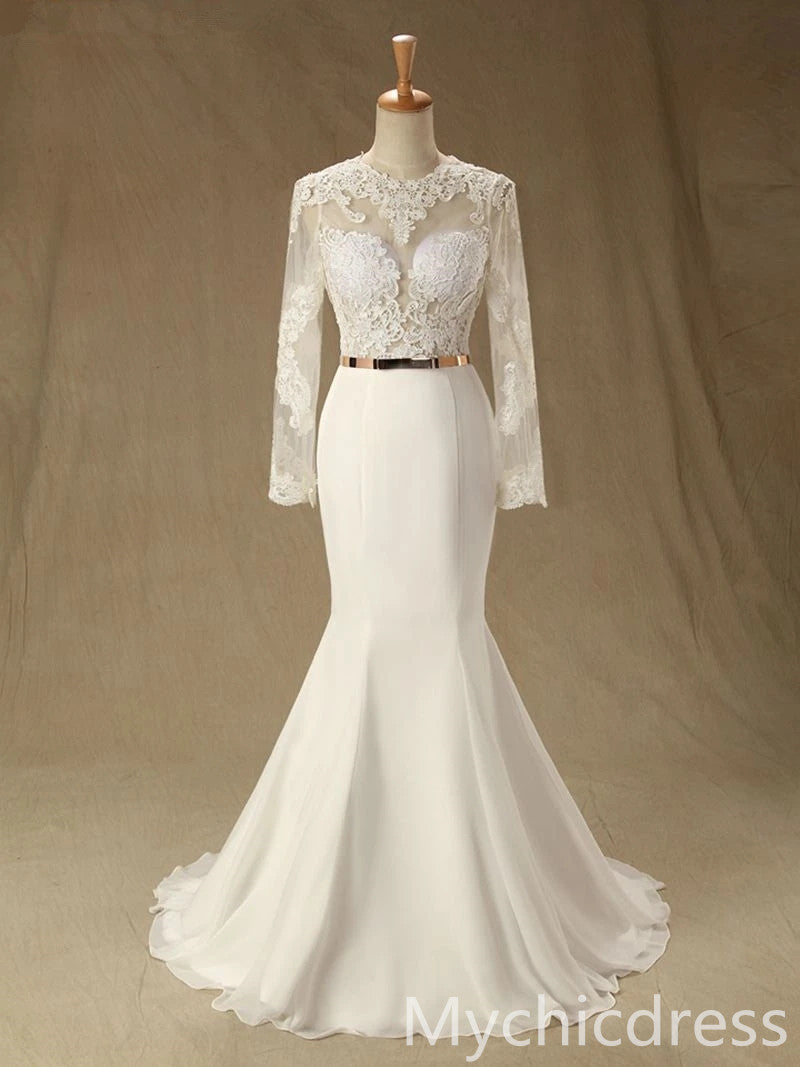 Lace Wedding Dresses Long Sleeves 