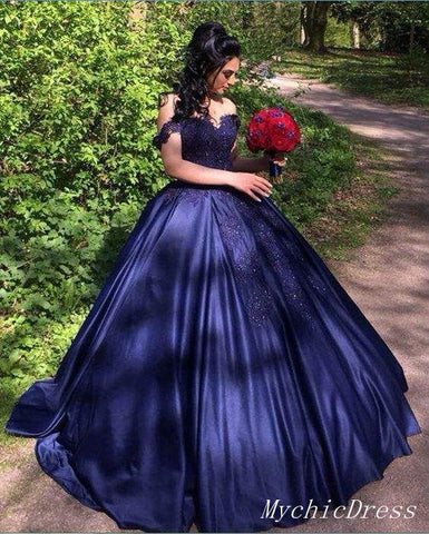 Sweetheart Navy Blue Quinceanera Dress