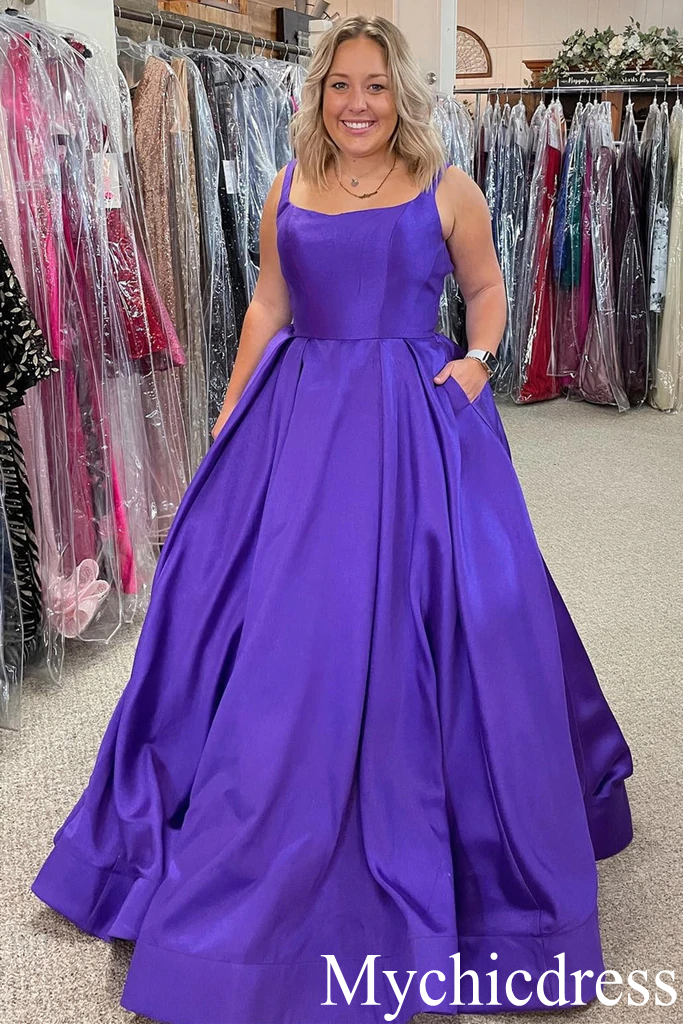 plus size Purple Evening Dresses