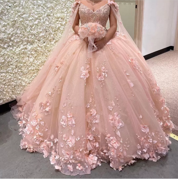 Sweetheart Ball Gown Pink Quinceanera Dresses 2023