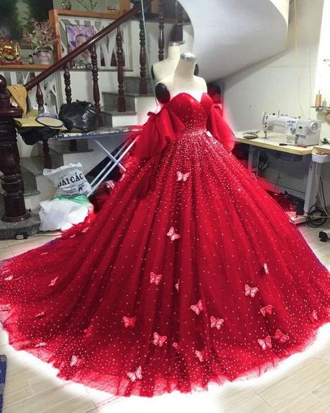 Princess Red Quinceanera Dresses