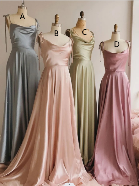 Simple Silk Satin Bridesmaid Dresses Cheap