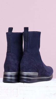 sock boots navy