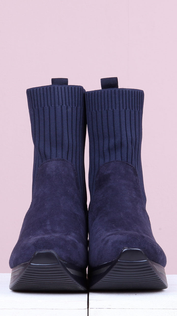 navy blue sock boots