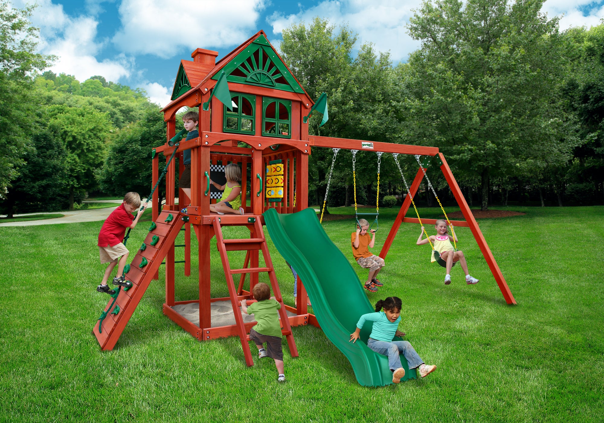 playground set with monkey bars