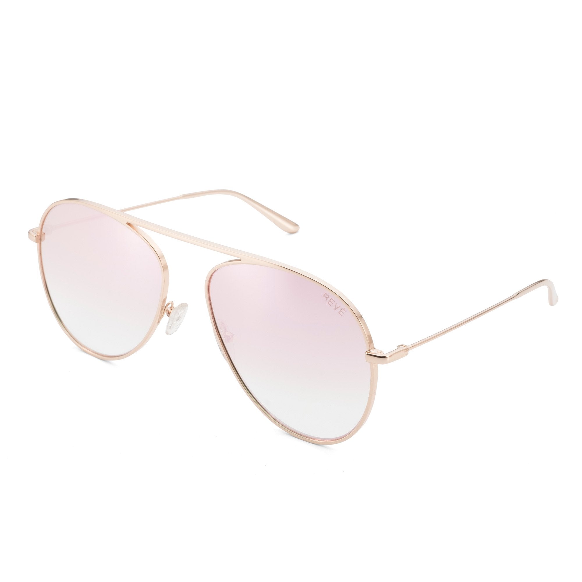 REVE by RENE glimpse aviator sunglasses | BLUSH ROSEGOLD sunglasses