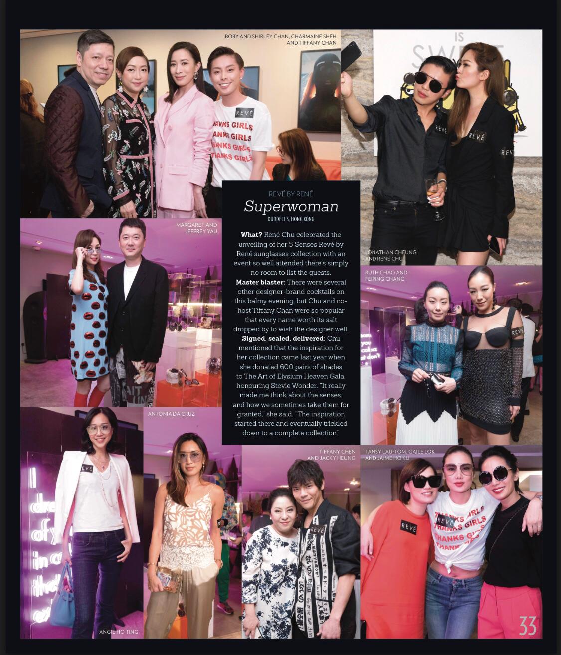Prestige Hong Kong features REVE by RENE event, Charmaine Sheh, Bobby Chan, Shirley Chan, Tiffany Chan