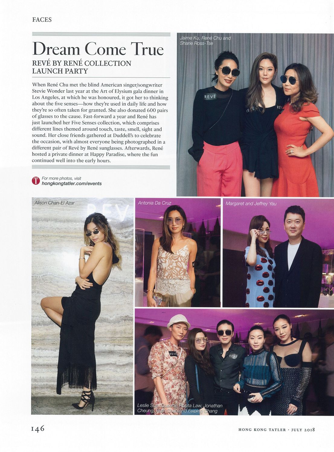 REVE by RENE launch party featured in Hong Kong Tatler