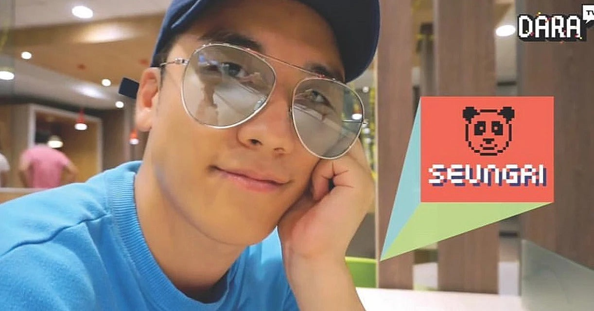 Lee Seung Ri wears REVE by RENE Jellybean Green sunglasses.