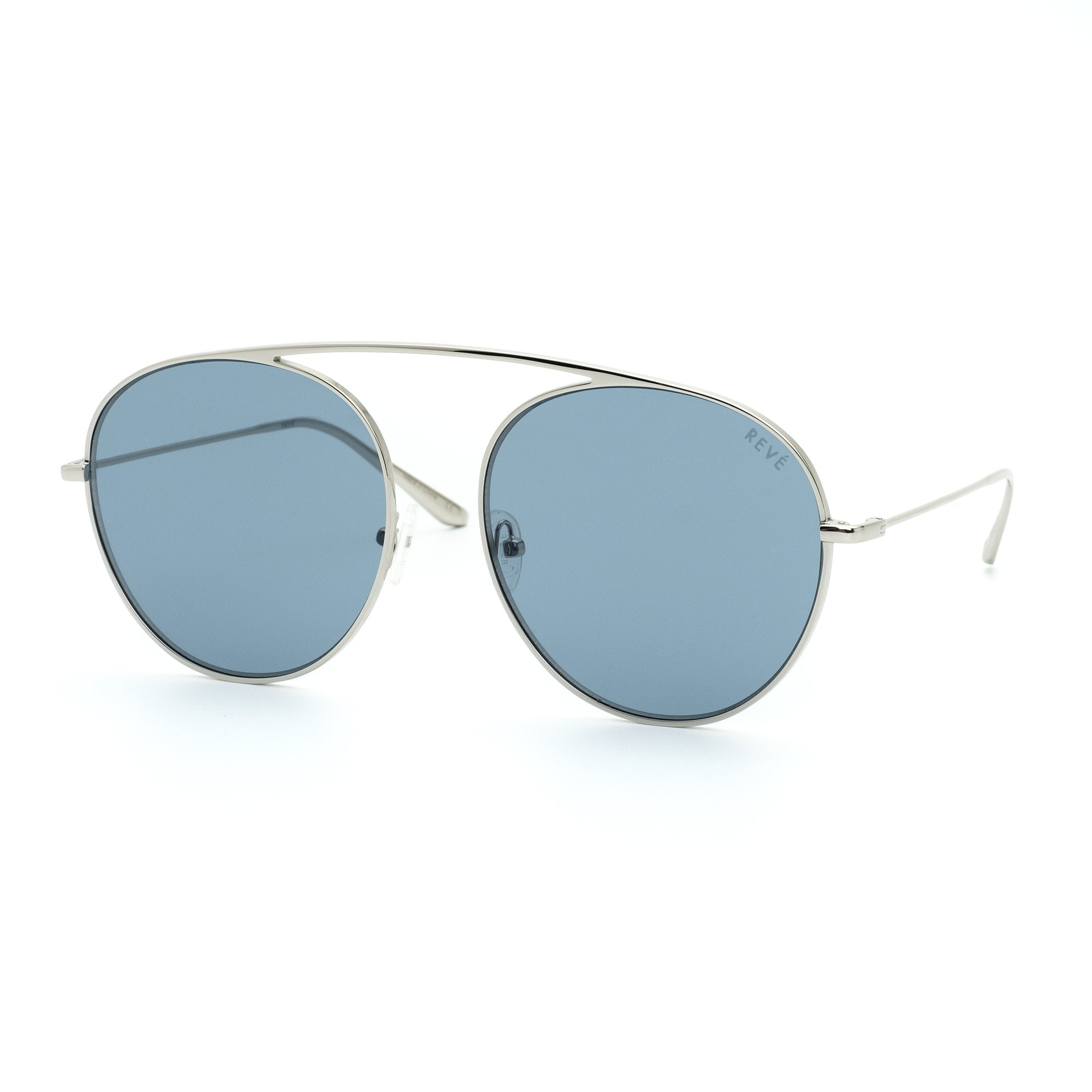 REVE by RENE 4AM aviator sunglasses | Dark aquamarine blue sunglasses